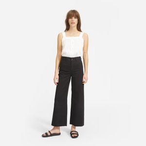 Women's Everlane Lightweight Wide-Leg Chinos in Black | Size 10